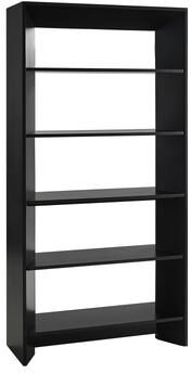"HULALA HOME Ethel Modern 76""H 5 Shelf Simple Assembly Birch Veneer Finish Bookshelf"