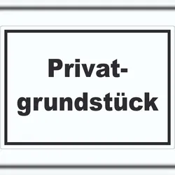 HB-Druck Privatgrundstück Aufkleber schwarz-weiß A1 (594x841mm)