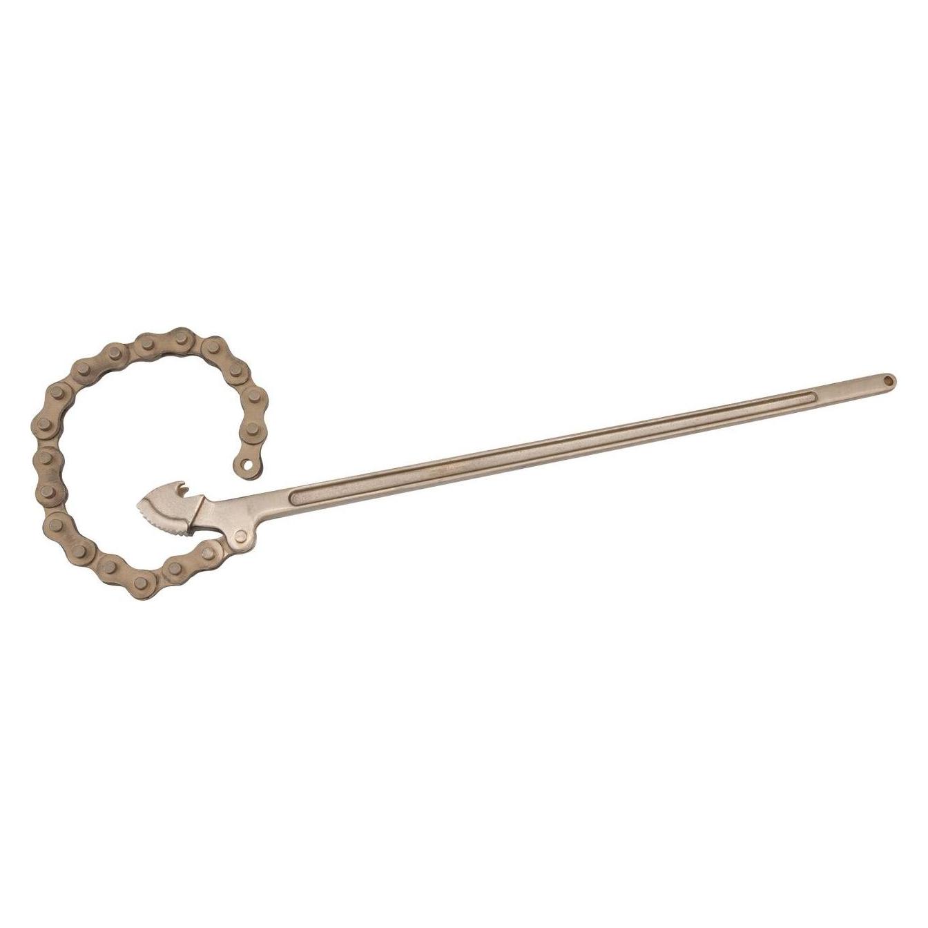 KS Tools BRONZEplus Kettenrohrzange, funkenfrei, leichte Ausführung, Ø 50 mm (600 mm) (963.1713)