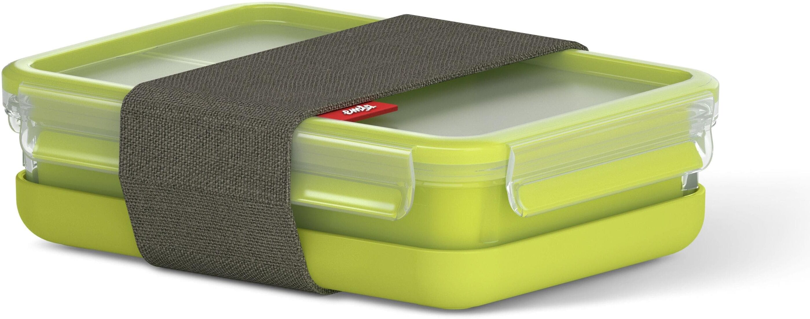 Lunchbox EMSA "Clip & Go Grün", grün, B:22,5cm H:6,3cm L:16,3cm, Kunststoff, Lebensmittelaufbewahrungsbehälter, Lunchbox grün B/H/L: 22,5cm x 6,3cm x 16,3cm