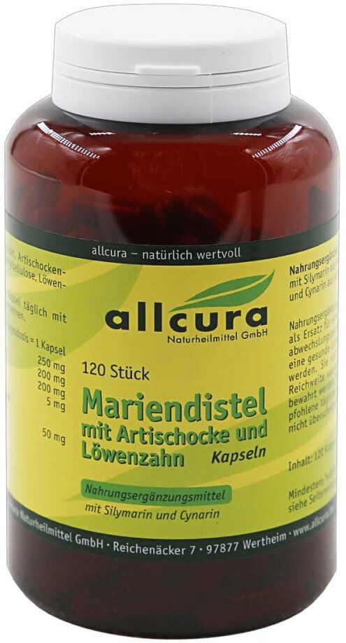 Mariendistel Mit Artischocke Und Löwenzahn Kapseln 120stk