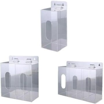 Uplift Picks Clear Acrylic Mask Holder And Glove Dispenser Wall Mounted Hygiene Storage Box 1 Grid