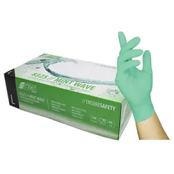 Nitril Einweghandschuhe 8325 "MINT WAVE" grün|100er Box - XL