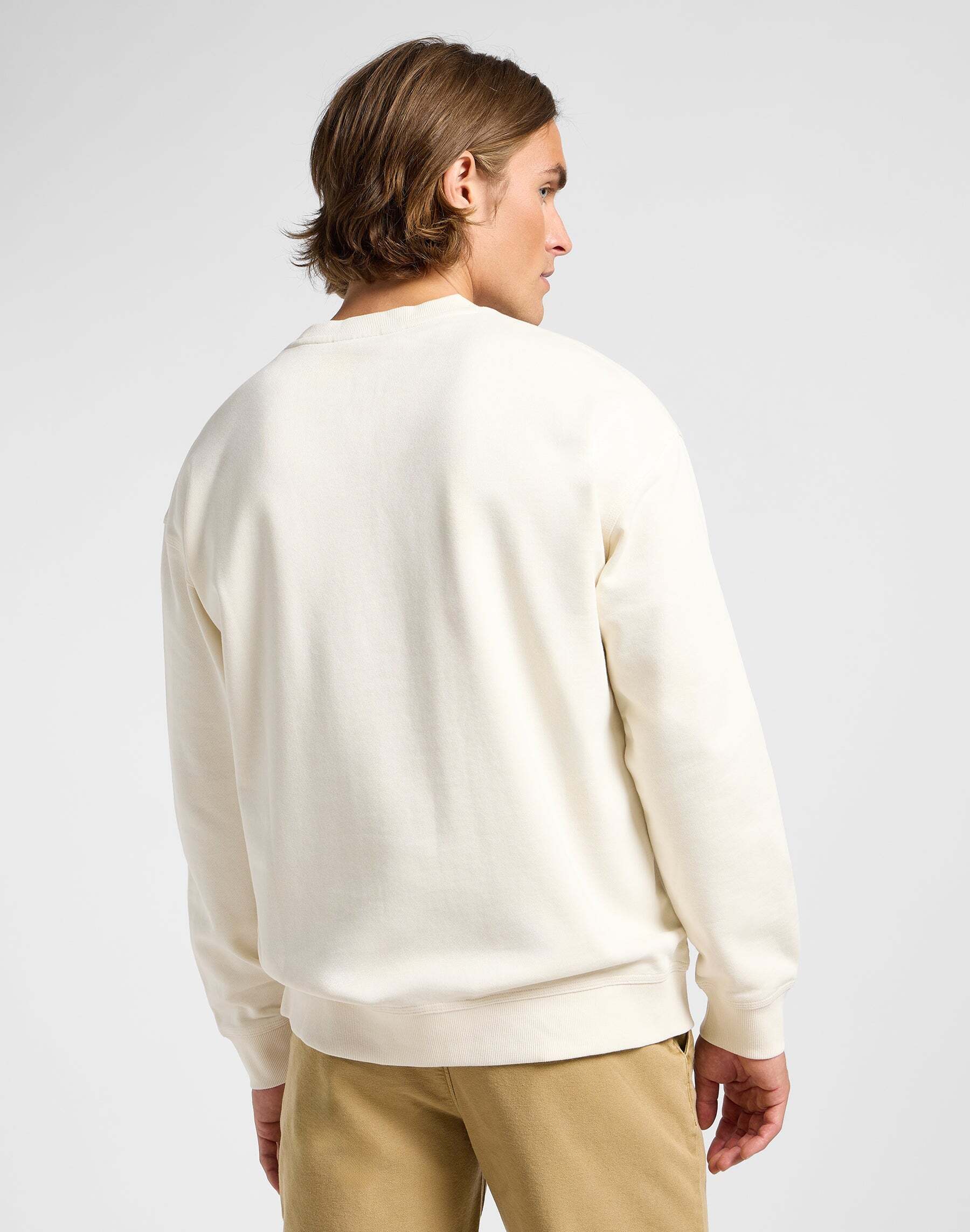 Sweatshirt LEE "Lee Sweatshirt Workwear Sws", Herren, Gr. S, beige, Obermaterial: 100% Baumwolle CO., Sweatshirts Sweatshirt beige S