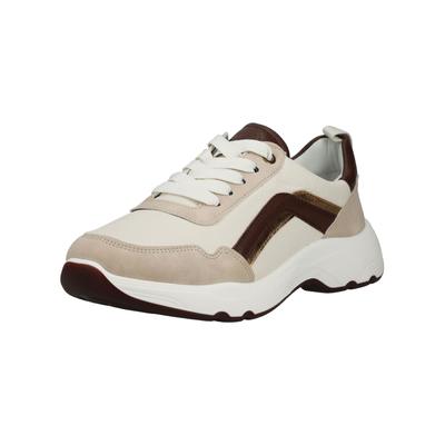 Sneaker ARA "Ara Sneaker Leder", Damen, Gr. 38, beige, mocha, Leder, Schuhe Sneaker