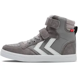 hummel Slimmer Stadil Leder High-Top Sneaker Kinder 1307 - alloy 26