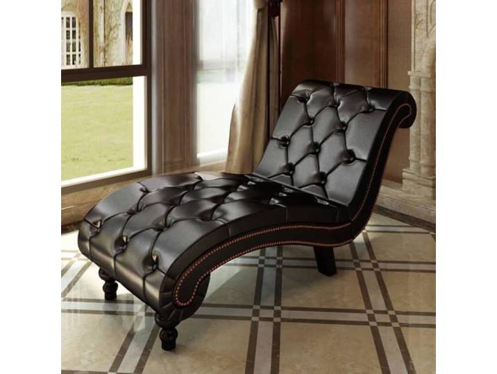 Fauteuil long Black Month - Canapé lounge simple/ Chaise longue Marron Similicuir - 145x52x77cm EU25_5766938