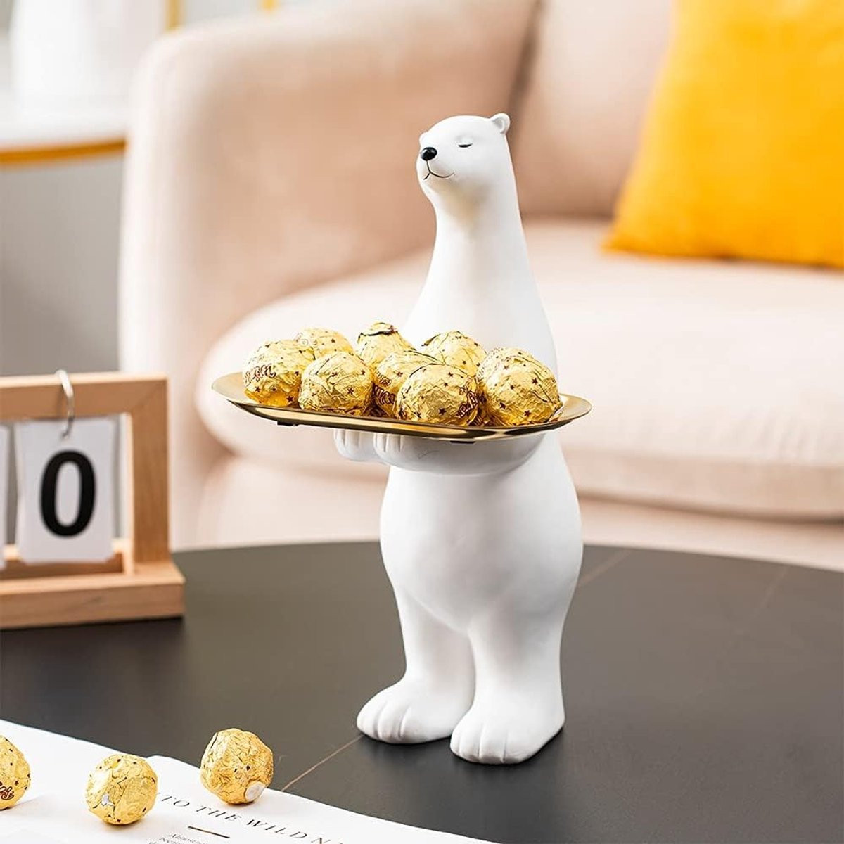 Wit Modern Hars Beeld voor Dieren Decoratie in de Woonkamer