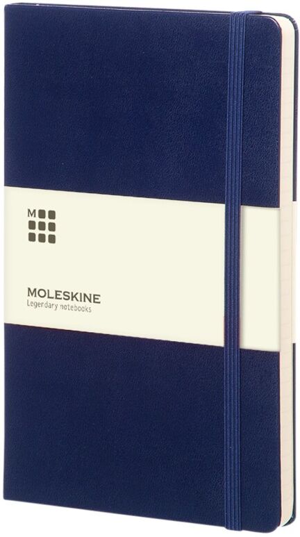 Carnet personnalisé format L à couverture rigide Moleskine Classic Bleu de Prusse