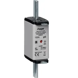Hager NH-Sicherung NH1C gG 500V 100A Iso-Griff
