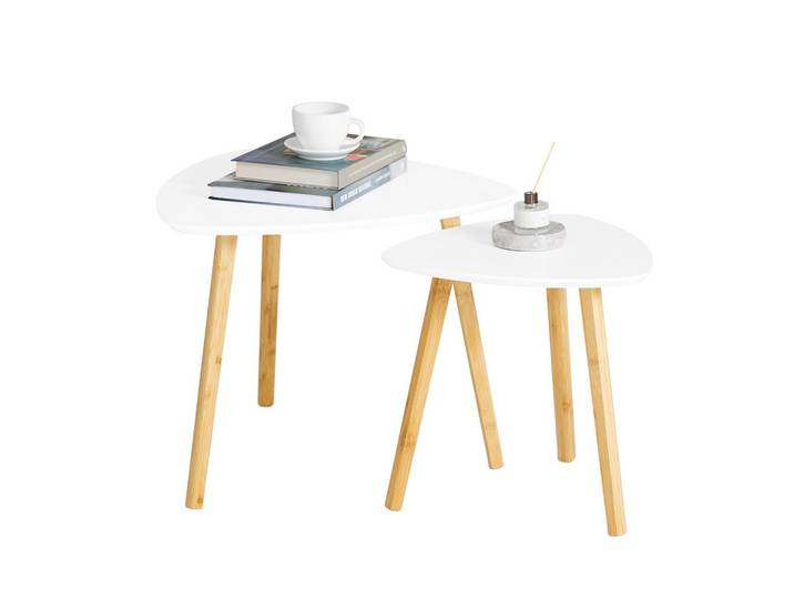 COUCHTISCH 2er Set Weiß