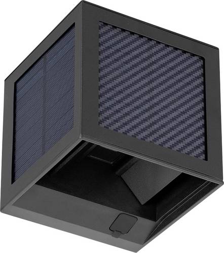 V-TAC VT-408CCT-B 24293 Solar-Außenwandleuchte mit Bewegungsmelder LED 9W Schwarz