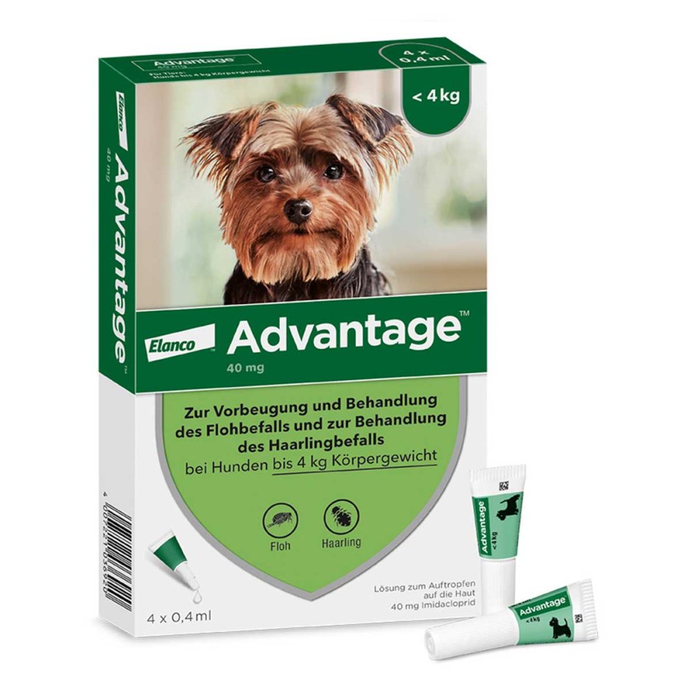 Elanco Deutschland GmbH Advantage Spot-On für Hunde bis 4 kg 08613305