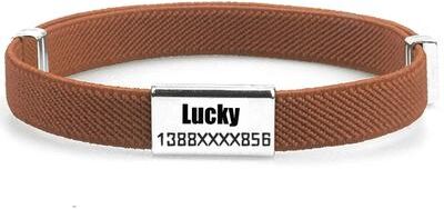 Uplifted Finds Personalized Breakaway Cat Collar With GPS Tracker Slot & Metal ID Tag coffee And Tag