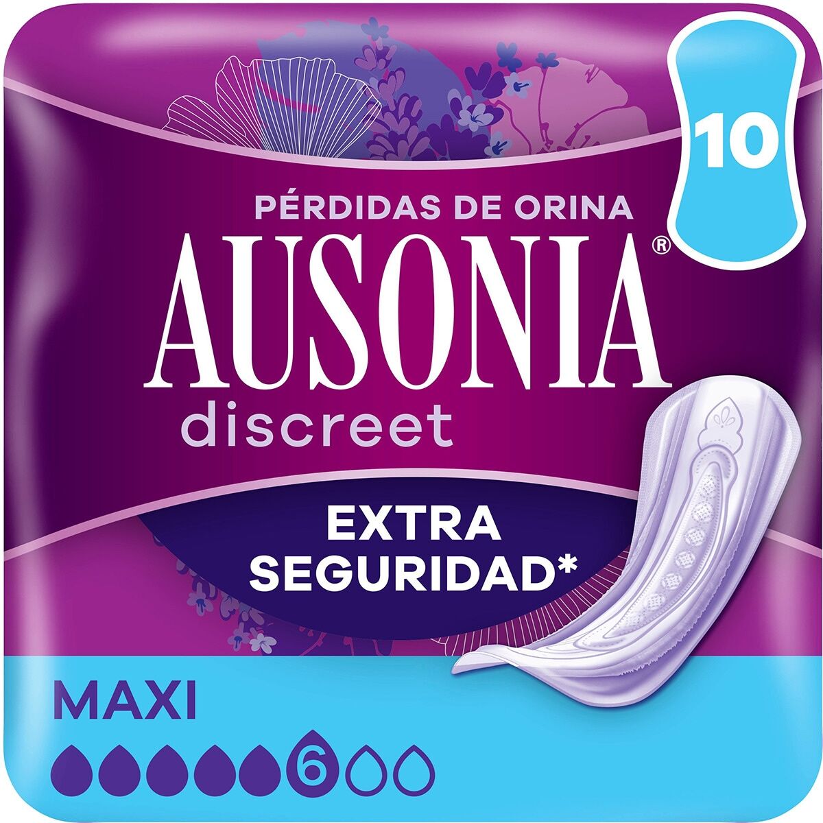 Ausonia Discreet Maxi 10 Units