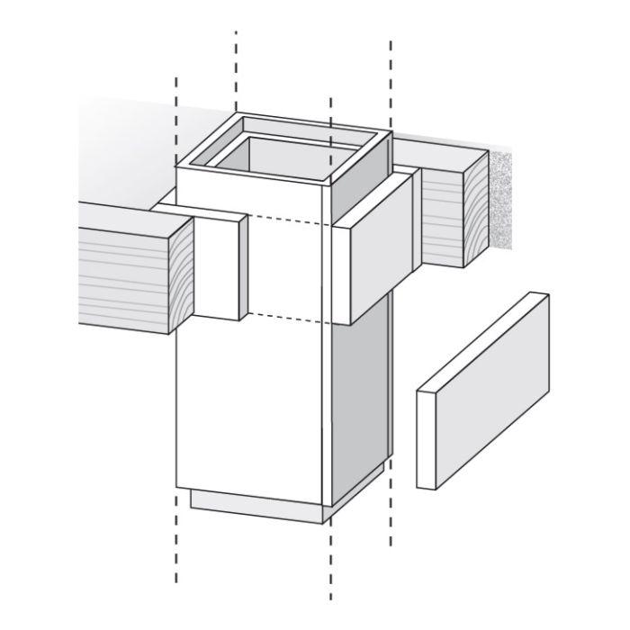Bertrams Camino-fix Durchführung 02DFH für Holzdecken L90