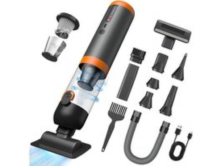 Aspirateur à Main sans Fil 4 en 1 20kPa Aspirateur Voiture Puissant Moteur sans Bai 87000 TR/Min avec Affichage LED ASPIRATEUR AUTO