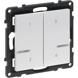 Legrand, Lichtschalter + Storenschalter, SEANO with Netatmo Szenarientaster 4-fach, Abrufen von 4 individuellen Szenarien, HOME + CON