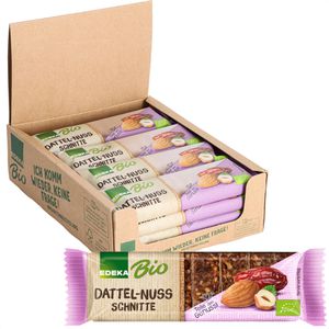 Edeka Fruchtriegel Dattel-Nuss Schnitte, BIO, je 60 g, 16 Riegel