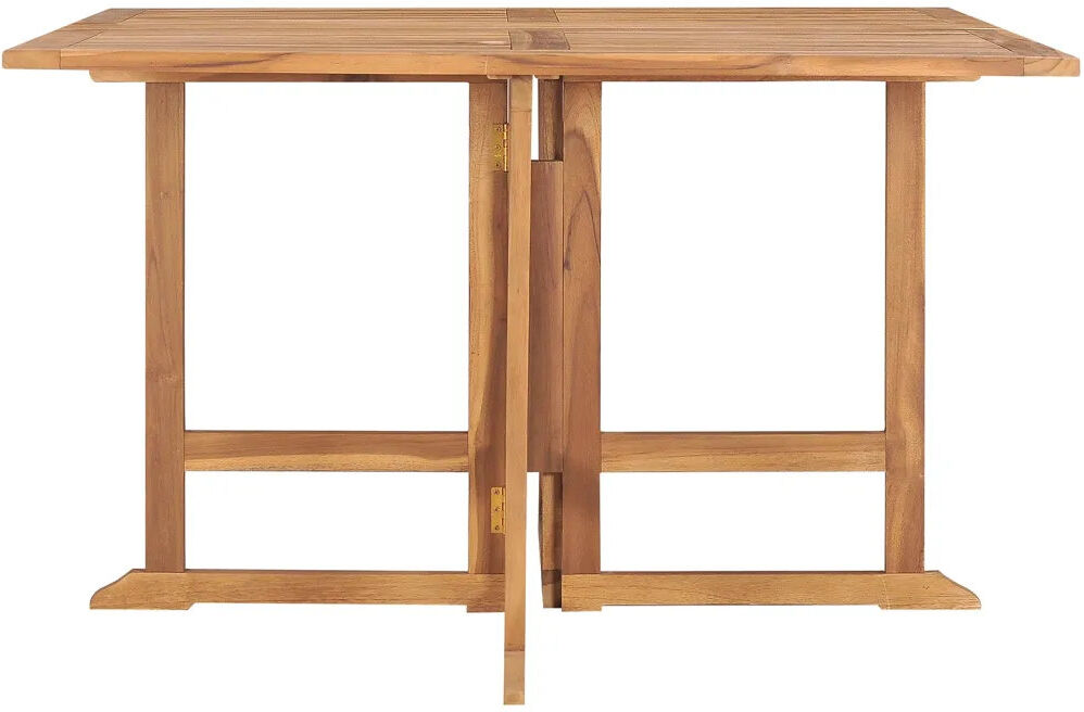 Ebern Designs Gurseese Rectangular Teak Solid Wood Extendable Outdoor Dining Table - 110 cm W 110 cm D Brown