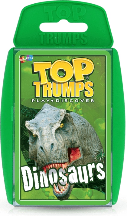 Top Trumps Dinosaurs Card Game by Winning Moves, Ages 6+, Educational Dinosaur Comparison Game