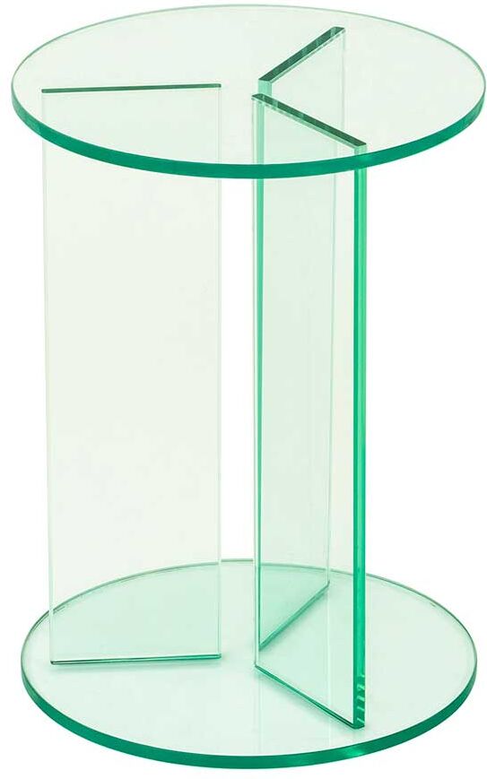 Pharao24.de Pflanzenhocker Glas in modernem Design runder Tischplatte