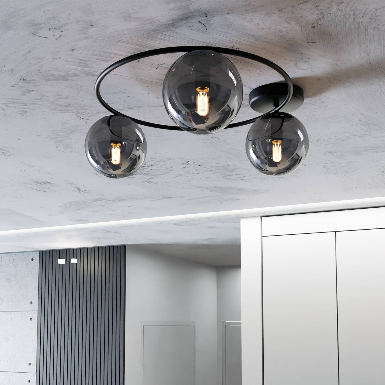 Deckenlampe Ascella EMIBIG LIGHTING, dimmbar, schwarz, für Wohn- / Esszimmer, Metall, Modern, Deckenlampe