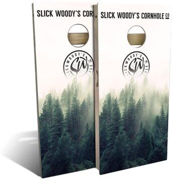 Skip's Garage Foggy Forest Outdoor Cornhole Board Set