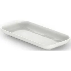 Porzellan Badezimmertablett 19,7 cm oval weiß