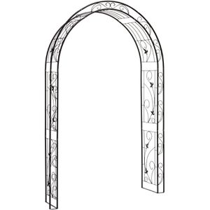 DEMA Rosenbogen Bologna, schwarz, aus Metall, freistehend, 145 x 225 x 38 cm