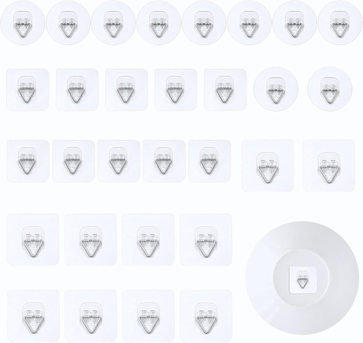 Zelfklevende Beeldhaken Stijl 2 voor Fotolijst Ophangers en Muurdecoratie - 30 stuks