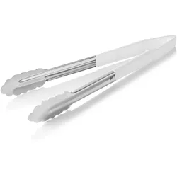 WAS Germany 20x HACCP Universalzange HACCP Tongs, 30 cm, weiß, Chromstahl 18/0