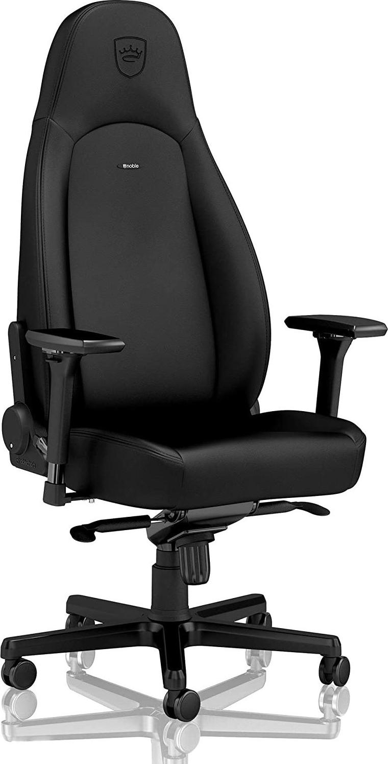 noblechairs ICON, Universal-Gamingstuhl, 150 kg, Gepolsterter Sitz, Gepolsterte Rückenlehne, Schwarz, Aluminium