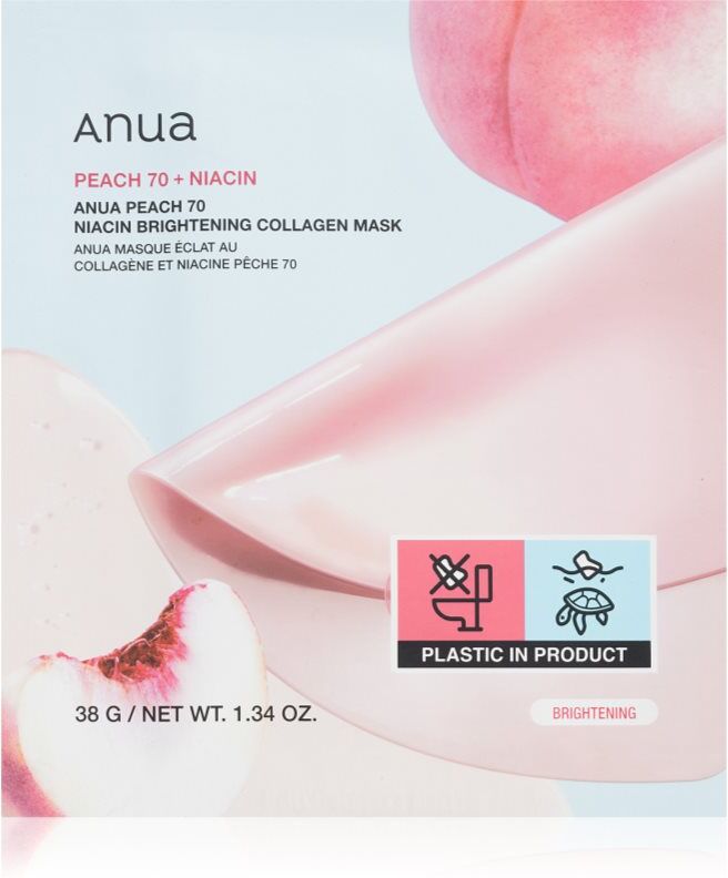 Anua Peach 70% Niacin Brightening Collagen Mask brightening face mask with collagen 1 pc