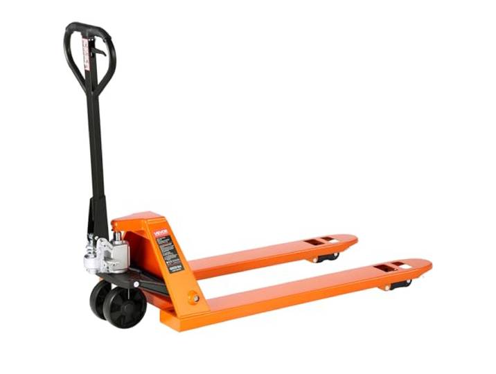 VEVOR Transpalette Manuel\, Charge 3 T\, avec Pompe Hydraulique\, Fourches 122 x 68\,5 cm\, Hauteur de Levage 8\,5-18 cm\, Braquage 180°\, Transpalette pour Manutention aux Entrepôts\, Supermarchés\, Usines