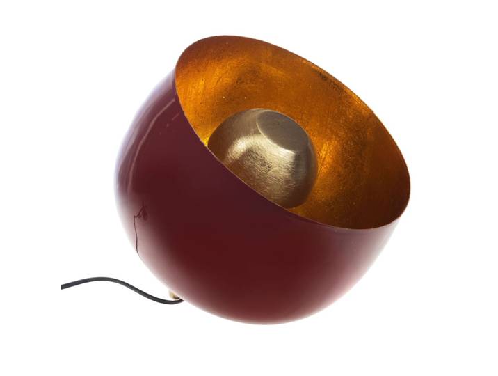 Lampe de table samuel 28 cm rouge en métal
