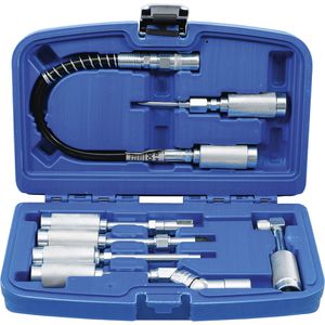 BGS-technic Fettpressenmundstück 3142, Set, verzinkt, Gewinde M10 x 1, 7-teilig