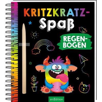Kritzkratz-Spaß Regenbogen, Gebundene Ausgabe von , arsedition, 978-3-8458-4105-2