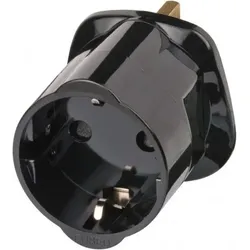 Brennenstuhl Travel Adapter earthed/GB Netzstecker-Adapter Typ G (VK) Typ F Schwarz