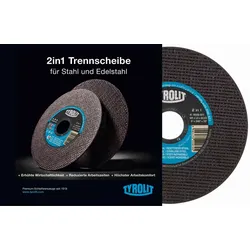 TYROLIT Trennscheiben DxTxH 125x1,0x22,23 Superdünne Trennscheiben für Stahl und Edelstahl, Form: 41 - gerade Ausführung, Art. 34332792 (Prämie)