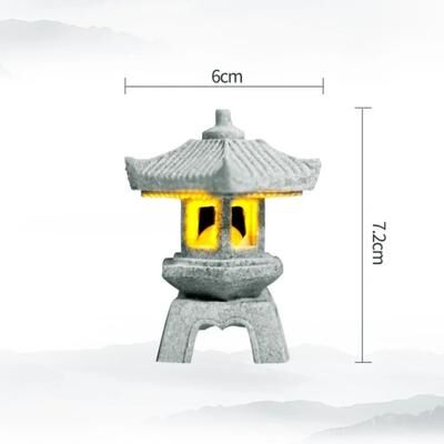Uplift Treasures Mini Pagoda Lantern Zen Garden Light Decor a