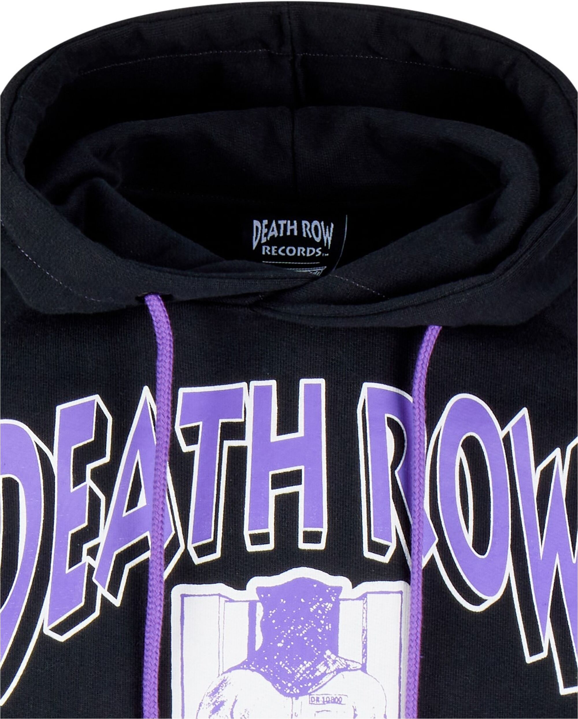 Sweatshirt RECOVERED "Death Row Purple Chair", Herren, Gr. XL, schwarz, 100% Baumwolle, bedruckt, normal, Sweatshirts Sweatshirt, mit coolem Death Row Records-Logoprint