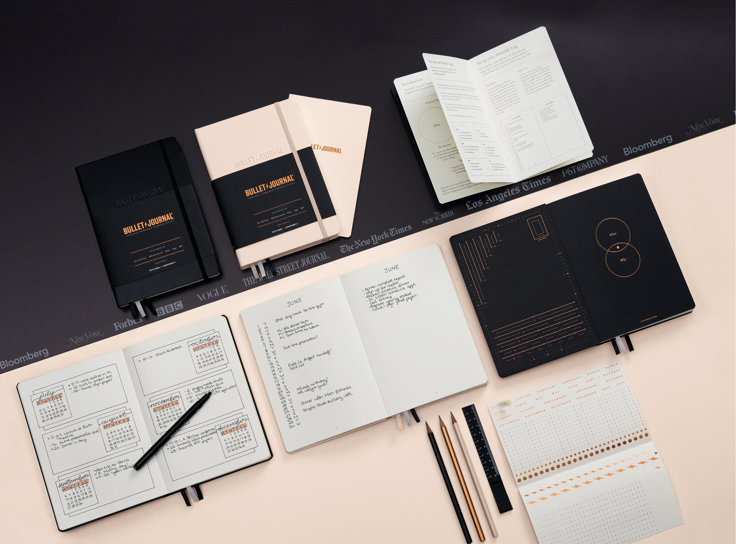Notizblock "Leuchtturm Bullet Journal", schwarz, Schreibblöcke, Notizblock schwarz Einheitsgröße