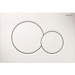 Geberit Geberit Betätigungsplatte Sigma01, aus Kunststoff, für WC, für  Sigma UP geeignet, 2-Mengen-Spülung, weiß