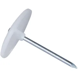 f-tronic 7440001 Nagelscheibe m. Stahlnagel, Ø 28mm, Nagel 2x30mm, NS28/230 NS28230  - 100 Stück