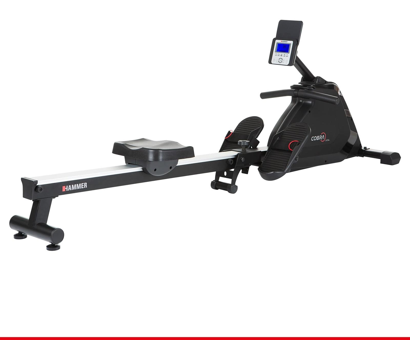 Rudergerät Rudermaschine Ruderzugmaschine - Mit Trainingscomputer - Klappbar - Bis 130 kg - Schwarz