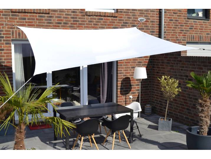 Sonnensegel FLORACORD, weiss (weiß), B:250cm T:250cm, Polyester, Sonnensegel, Sonnensegel, BxT: 250 x 250 cm
