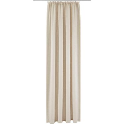 Gardine OTTO HOME "Rudy, 1 Stück, Leinenstruktur, halbtransparent" Gr. 1, beige, B:140cm H:145cm, Leinenstruktur, Leinen, Polyester, Gardinen, Gardine, Halbtransparent, Leinenlook, Polyester-Leinen Mischung