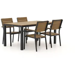 Bellagio Fidenza 160 cm Gartenmöbel-Set 5-teilig stapelbar