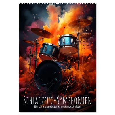 Schlagzeug-Symphonien: Ein Jahr abstrakter Klanglandschaften (Wandkalender 2027 DIN A2 hoch), CALVENDO Monatskalender